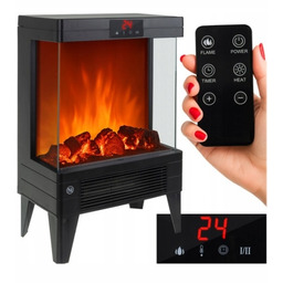 Kominek Elektryczny Wolnostojący z funkcją grzania Grzejnik Termowentylator
