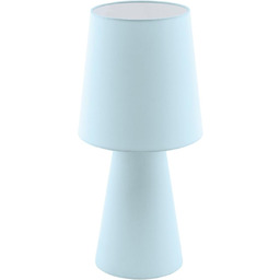 EGLO CARPARA lampa stołowa wysokość 47 cm, tekstylna, 12 W, pastelowa jasnoniebieska
