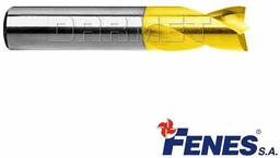 FENES Frez do usuwania zgrzewów punktowych 8 mm 2-ostrzowy długi walcowo-czołowy chwyt walcowy NFPz HSS-E TiN Golden Line 0641-520-109-620