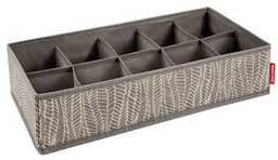 Organizer na skarpetki i bieliznę FANCY HOME 40 x 18 x 10 cm, cappuccino