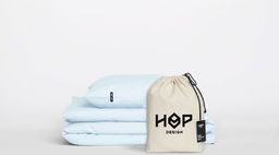 Pościel Perkal 140x200 Hop Design Pure Pastelowy Błękit