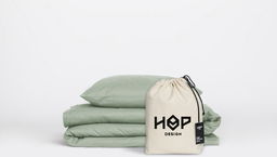 Pościel Perkal 140x200 Hop Design Pure Szałwiowa Zieleń