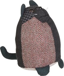 Premier Housewares Heritage stoper do drzwi w kształcie kota, wypełnienie wazonem z pustymi włóknami, poliester/akryl, 26 x 16 x 25