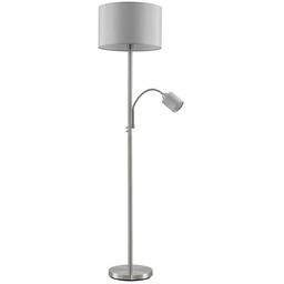Lindby - Colima Lampa Podłogowa Nickel/Grey