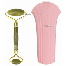 Lash Brow - Jadeitowy roller / masażer do twarzy - Zielony Premium + SILIKONOWY POKROWIEC