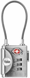 Kłódka z linką stalową i zamkiem szyfrowym Yale YTP3/32/350/1 TSA