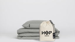 Pościel Perkal 220x200 Hop Design Pure Ciemny Szary