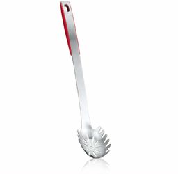 Metaltex Design Plus łyżka do spaghetti, stal nierdzewna z czerwonym uchwytem