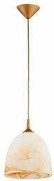Lampa wisząca zwis BARTEK biały/złotyśr. 23cm