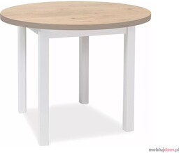 Okrągły stół ADAM fi80 Signal ø80, Dąb lancelot + biały