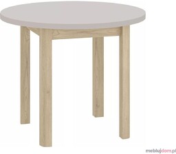 Okrągły stół ADAM fi80 Signal ø80, Kaszmir + Dąb Cremona Torro