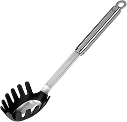 Rösle Łyżka do spaghetti, wysokiej jakości łyżka do spaghetti z okrągłym uchwytem i silikonową powłoką, stal nierdzewna 18/10, nadaje się do mycia w zmywarce