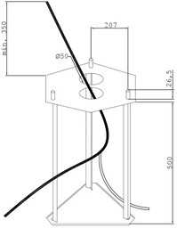 Norlys - Florence 3 Zewnętrzna Lampa Parkowa z Mocowaniem Terenowym Czarna