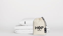 Pościel Perkal 200x200 Hop Design Pure Biały