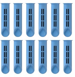 12 x Niebieskie Wkłady filtrujące wodę do butelki Dafi Soft Solid