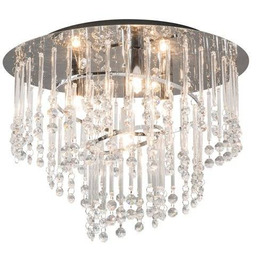 Zuma Line Plafon TERRE 19154M srebrna oprawa w stylu glamour