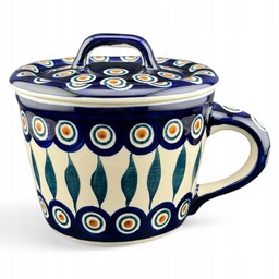 Smalcówka, kubek, miska na owsiankę Listek dek. 0054 Ceramika Bolesławiec