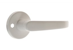 Klamka drzwiowa GAMAR LENOX biała z rozetą okrągłą