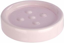 Wenko naczynie Polaris pastelowa taca na mydło róża, ceramiczna, 11 x 11 x 2,5 cm