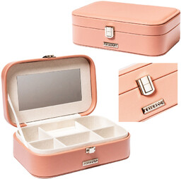 Stylowy organizer na biżuterię z lusterkiem - Peterson