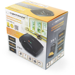 Opiekacz Uniwersalny 3W1 Portabella 700W Czarny