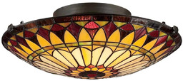 Plafon nowoczesny witrażowy QZ/WEST END/F Elstead