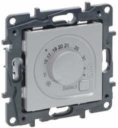 Niloe Step - Termostat elektroniczny pokojowy - Aluminium Legrand 863341