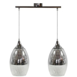 Lampa wisząca CELIA 2x60W E27 srebrny CANDELLUX