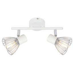 Listwa FLY 2x40W E14 biały/chrom CANDELLUX