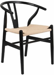 Krzesło drewniane Vero dark, czarne, retro, do jadalni