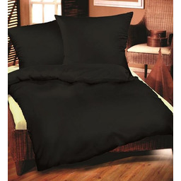 Extrapościel Pościel bawełniana 160x200 czarna 27 Jednobarwna