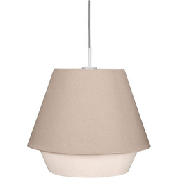Pauleen 48093 Noble Delight oprawa wisząca, maks. 20 W, E27, lampa wisząca, klosz tekstylny, kolor szary, 230 V, tkanina