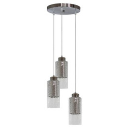 Lampa wisząca okrągły LIBANO 3x60W E27srebrny CANDELLUX