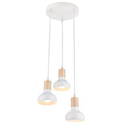 Lampa wisząca PUERTO 3x40W E14 na talerzu biały CANDELLUX