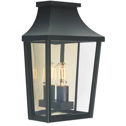 Norlys - London Zewnętrzna Lampa Ścienna Płaska Czarna