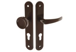 Gałko-klamka drzwiowa obrotowa GAMAR 72 WB brązowa