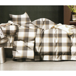 Pościel 140x200 Dwustronna Bawełna Satynowa Collection World Krata