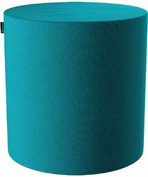 Puf Barrel, turkusowy, ø40, wys. 40 cm, Etna