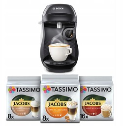 Ekspres na kapsułki Bosch Tassimo Happy czarny +3x Tassimo