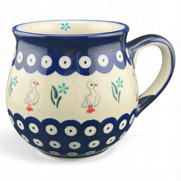 Kubek czeski, baryłka 350 ml Gąski dek. 185 Ceramika Bolesławiec