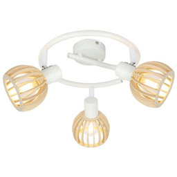 Spirala ATARRI 3x25W E14 biały+drewno CANDELLUX