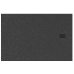 New Trendy Brodzik MORI prostokątny, konglomerat 90x120x3cm szary B-0399