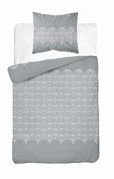 Detexpol Pościel flanelowa 140x200 szara rozeta z jedną poszewką 4951 B Flanela 2024