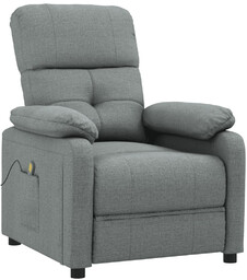 Fotel Z Masażem, Ciemnoszary, Tkanina