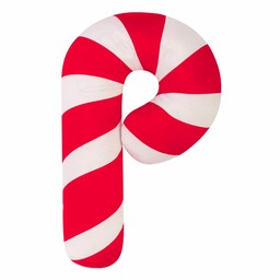 Spod Igły I Nitki Poduszka świąteczna Cukierek laska 35x57 czerwona biała welurowa NL24