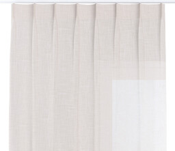 Zasłona na haczykach flex pojedynczych, beżowy, Natural Touch