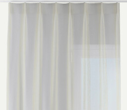 Zasłona na haczykach flex pojedynczych, kremowy, Natural Touch