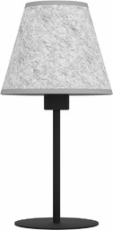 EGLO Alsager lampka nocna w japońskim stylu, lampa stołowa do salonu, sypialni, czarny metal i szary filc, oprawka E27