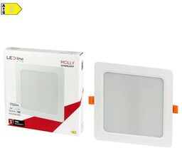Panel podtynkowy plafon sufitowy kwadratowy 18W 230V biały ciepły
