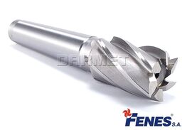 FENES Frez trzpieniowy do metalu 40 mm 6-ostrzowy krótki walcowo-czołowy chwyt Morse''a mk4 DIN845-B K-N HSS 0641-512-400-155